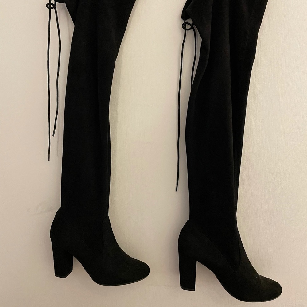 Plus size, thigh high heels